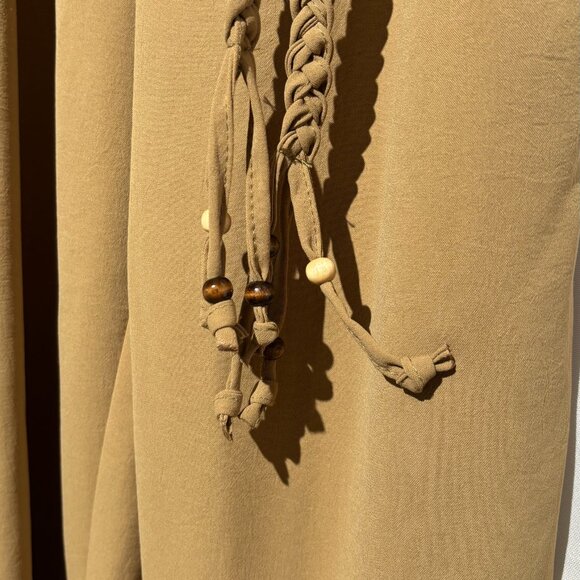 Zara Tan Belted Jumpsuit Size Medium - Picture 5 of 6